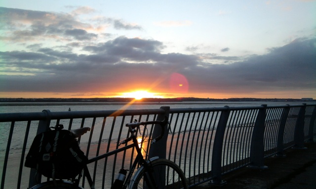 Bike? Check. Beautiful evening? Check. Happy Rider? O yes...